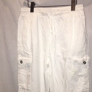 For The Republic White Lightweight Jogger Pants | Size L